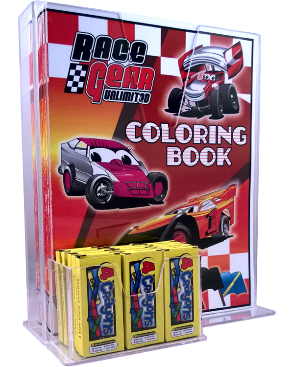 Download Coloring Book/ Crayon Display - Race Track Wholesale