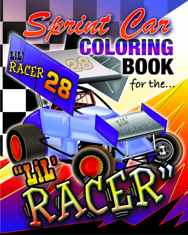 Sprint Car Lil Racer Coloring Book Race Track Wholesale