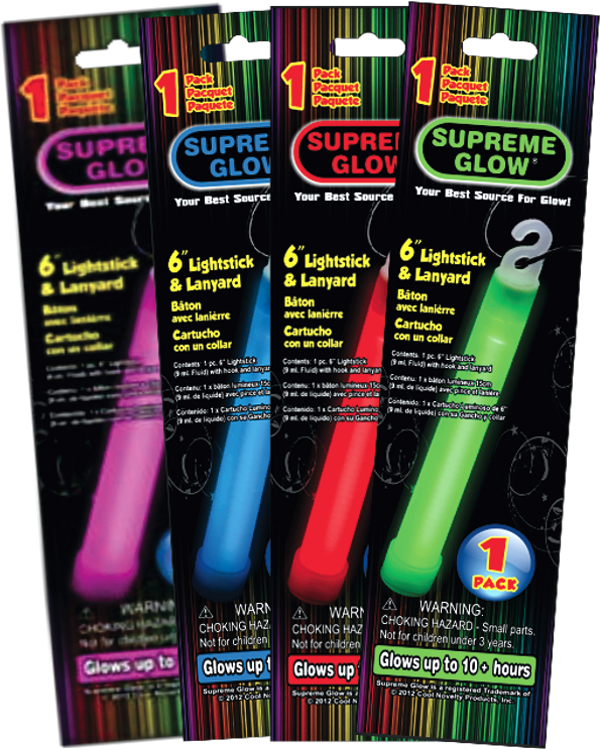 Custom Imprinted 6 Glow Light Sticks $0.69 pc