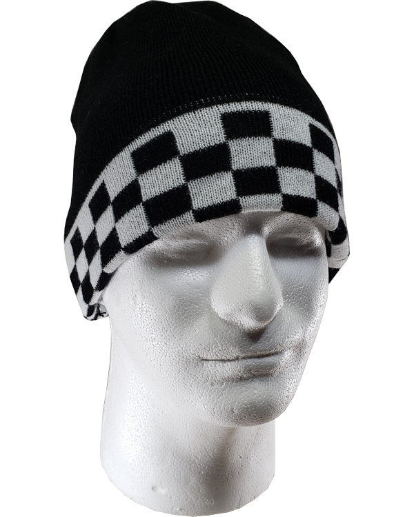 Reversible Checkered Beanie